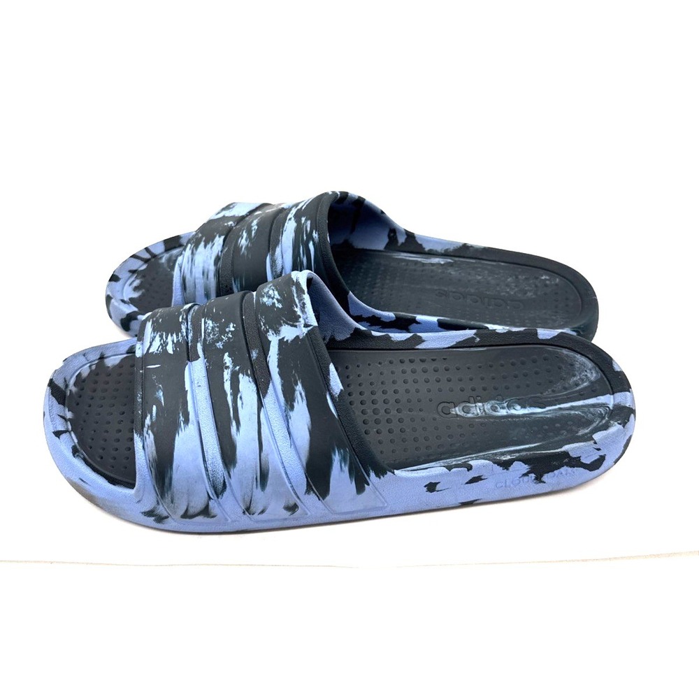 Adidas Adilette Flow Tie Dye Purple Slides JS3578 Unisex Sz 12 M